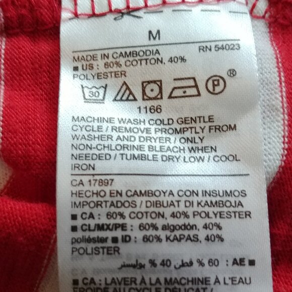 Nice Pre-Owned OLD NAVY Red/ White T-shirt Dress, Size Medium. Machine Washable. - Picture 11 of 11